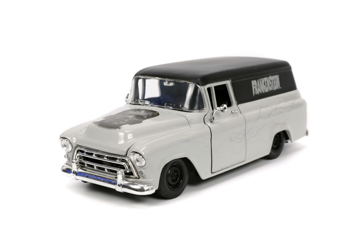 SET MASINUTA 1957 CHEVY SUBURBAN SI FIGURINA FRANKENSTEIN