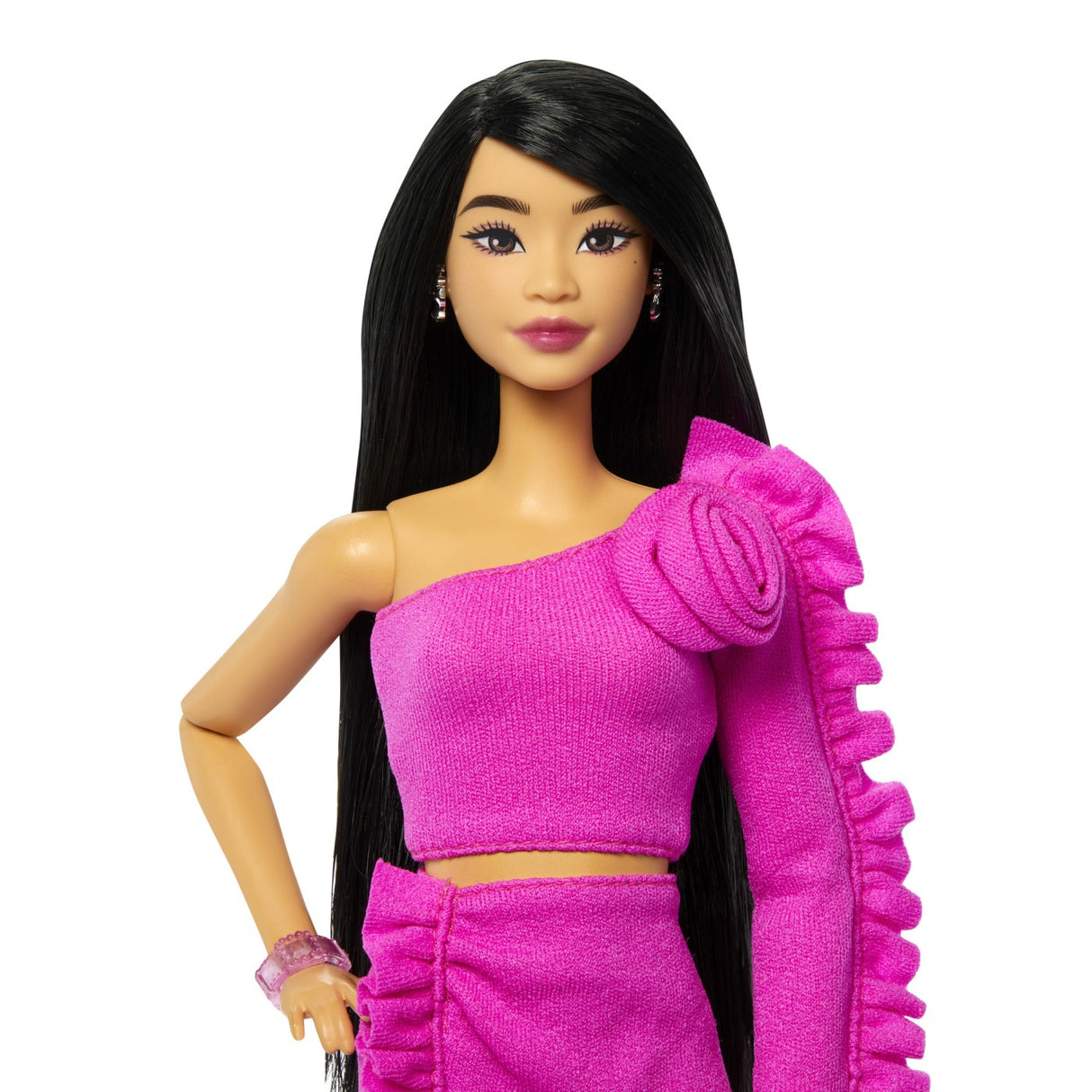 BARBIE DELUXE STYLE PAPUSA BARBIE BRUNETA CU PICIOR PROTETIC