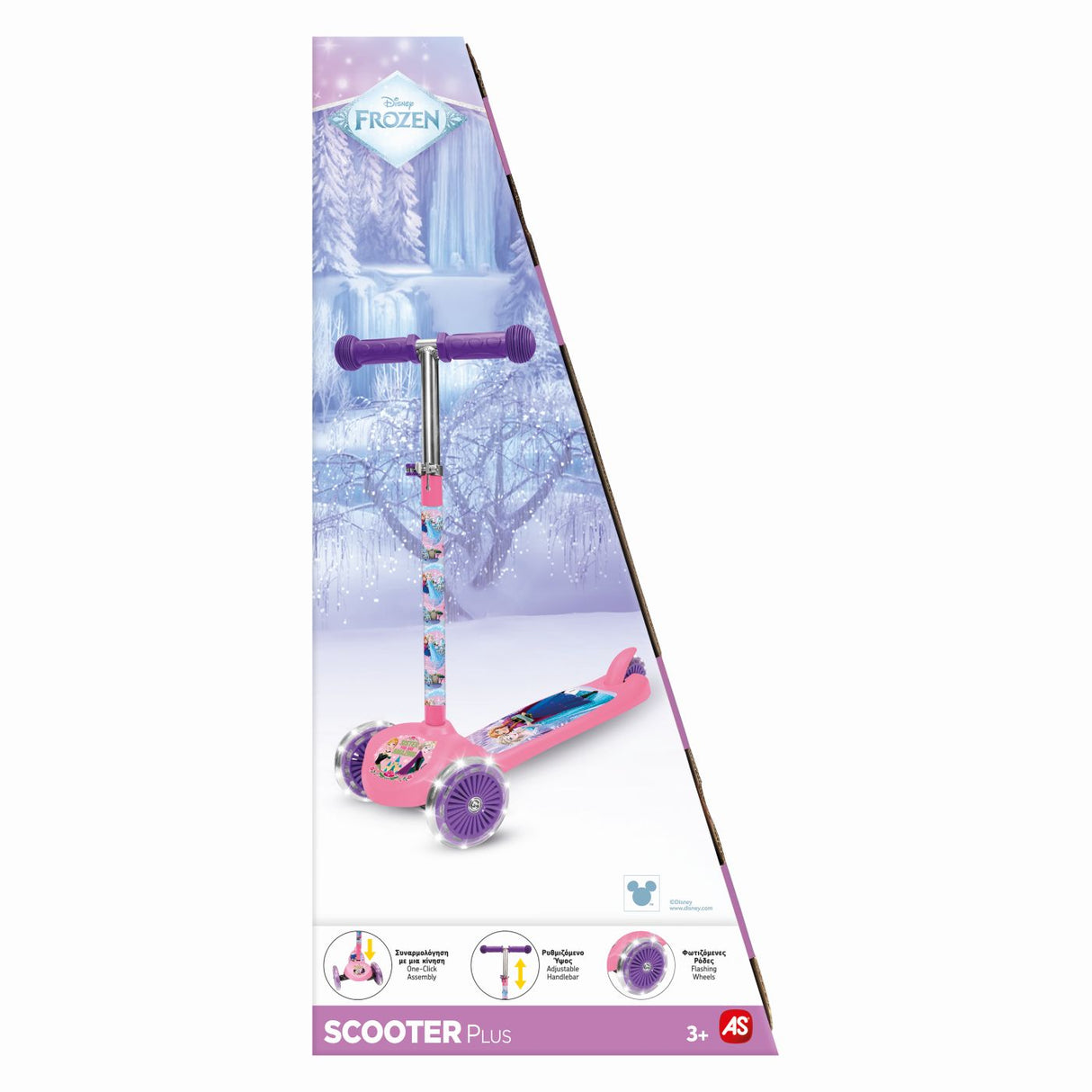 TROTINETA CU 3 ROTI LUMINOASE FROZEN