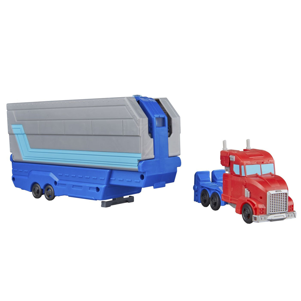 TRANSFORMERS EARTHSPARK CAMION CU REMORCA DE LUPTA OPTIMUS PRIME