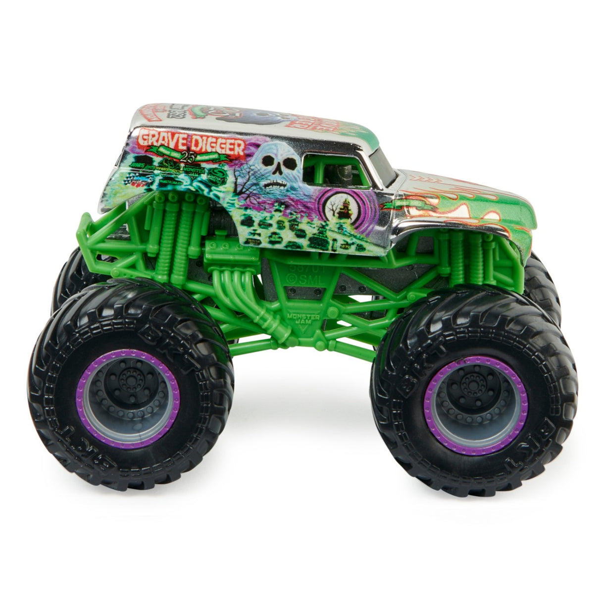 MONSTER JAM MASINUTA METALICA GRAVE DIGGER SCARA 1 LA 64