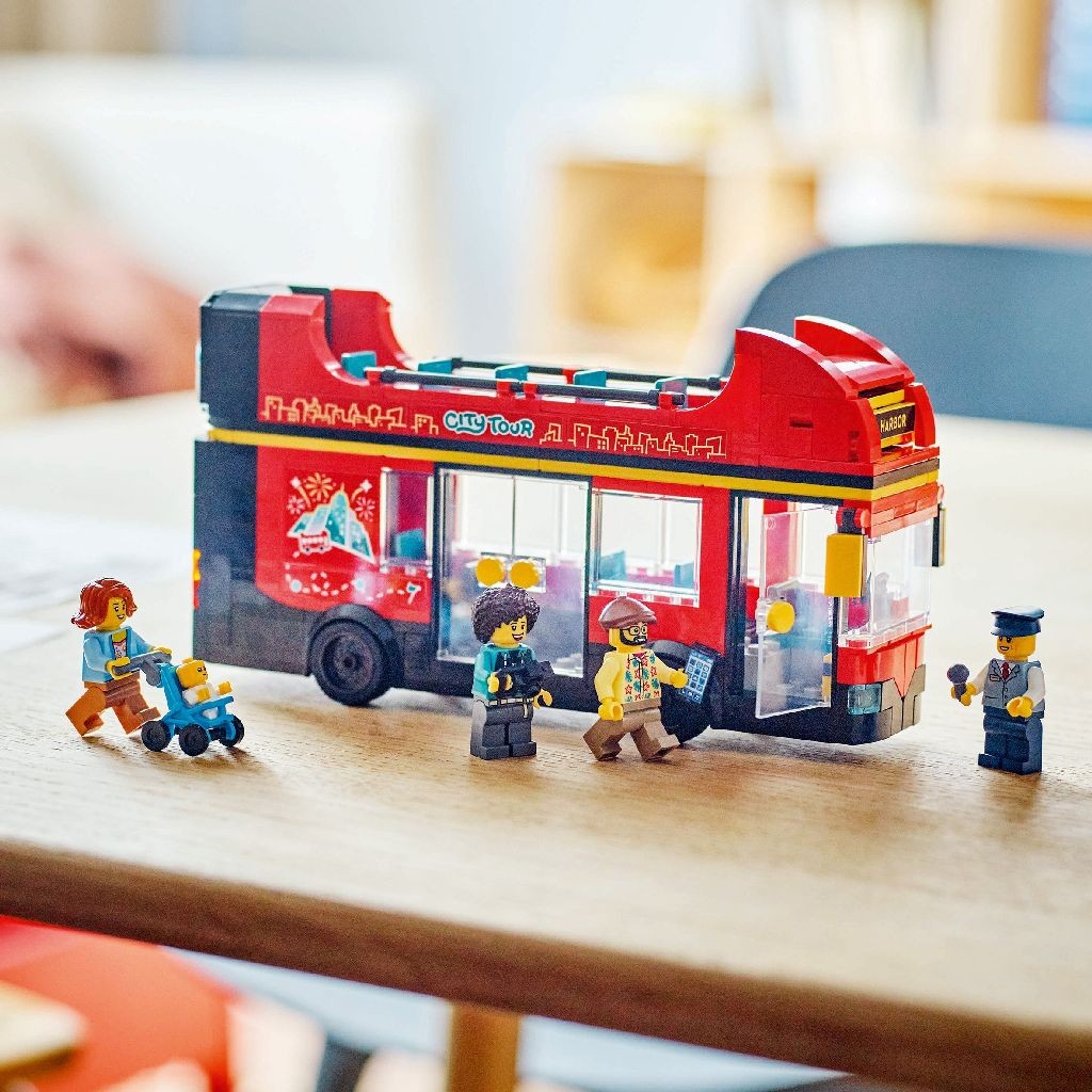 LEGO CITY AUTOBUZ TURISTIC ROSU CU ETAJ 60407
