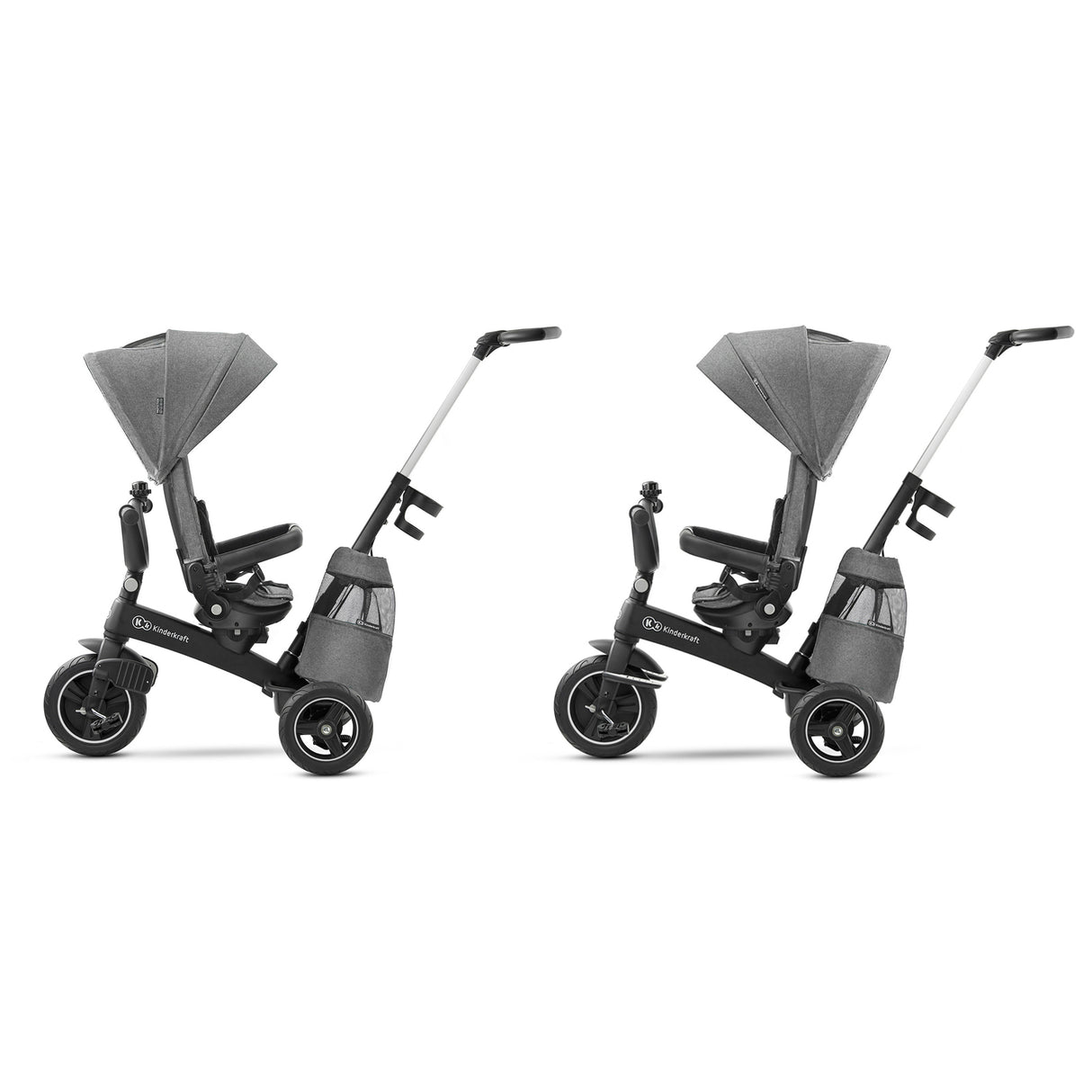 TRICICLETA KINDERKRAFT EASYTWIST, PLATINUM GREY