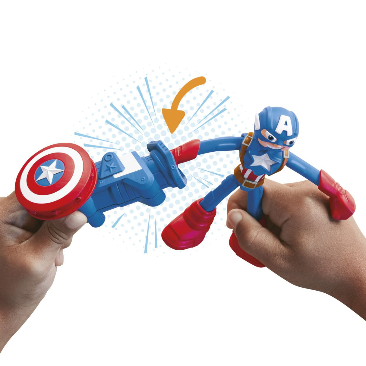 PLAY-DOH MARVEL FIGURINA FLEXIBILA CU ACCESORII CAPTAIN AMERICA 10CM