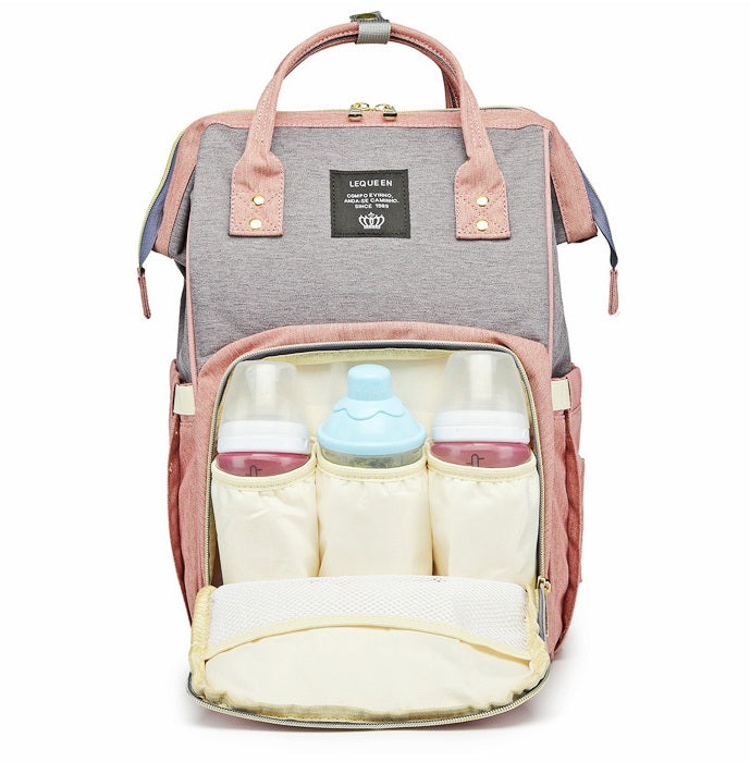 Rucsac Pentru Mamici Gri Roz | MommyBag 4 - vivimall.ro