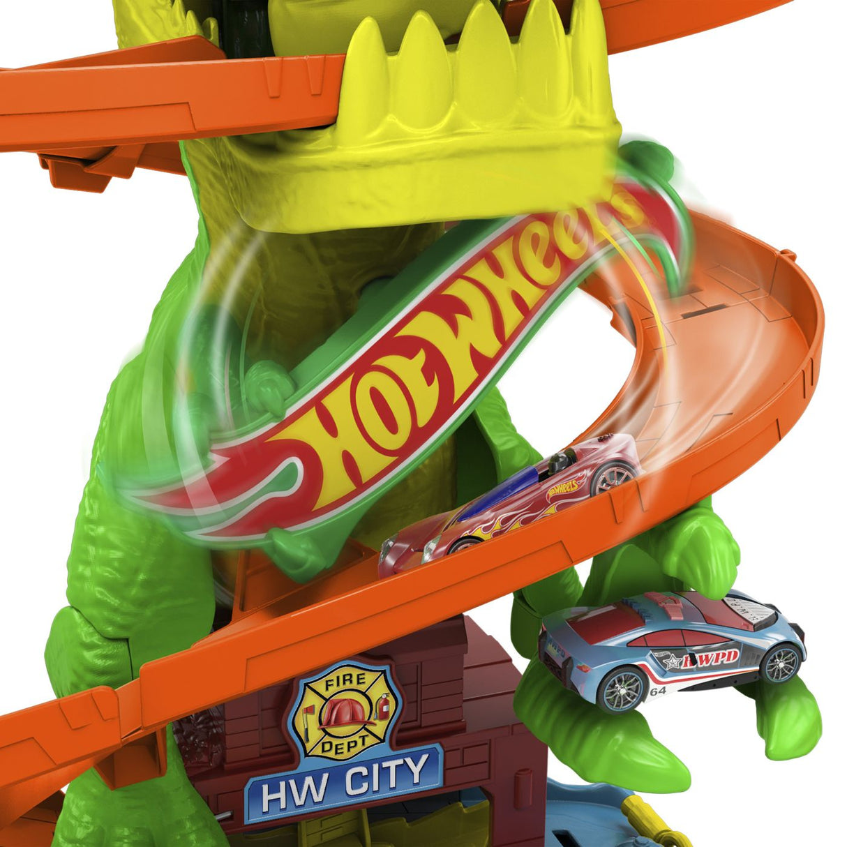 HOT WHEELS CITY SET STATIA DE POMPIERI SI BATALIA CU TREX