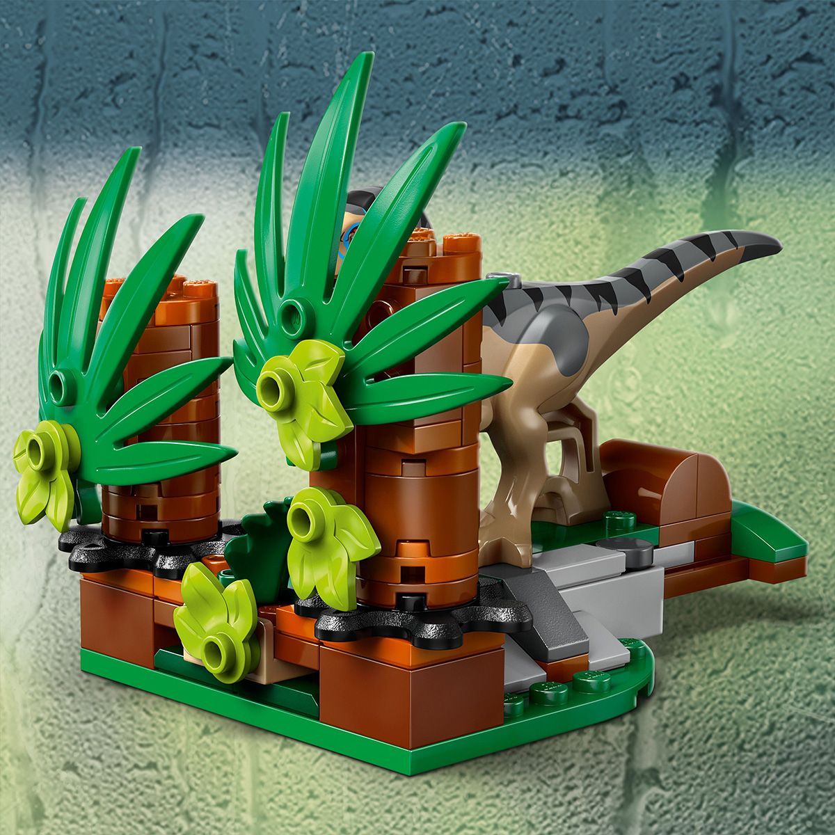 LEGO JURASSIC WORLD RENASTEREA EVADARE OFF-ROAD DIN CALEA UNUI VELOCIRAPTOR 76972