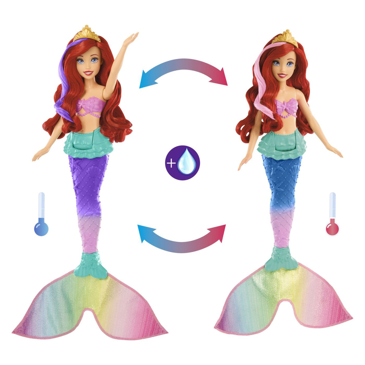 DISNEY PRINCESS PAPUSA PRINTESA ARIEL SIRENA