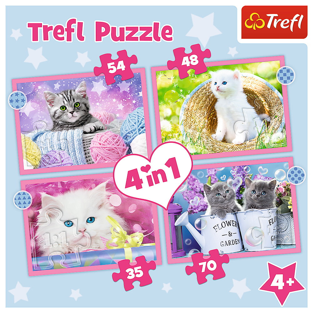 PUZZLE TREFL 4IN1 PISICUTELE DRAGALASE