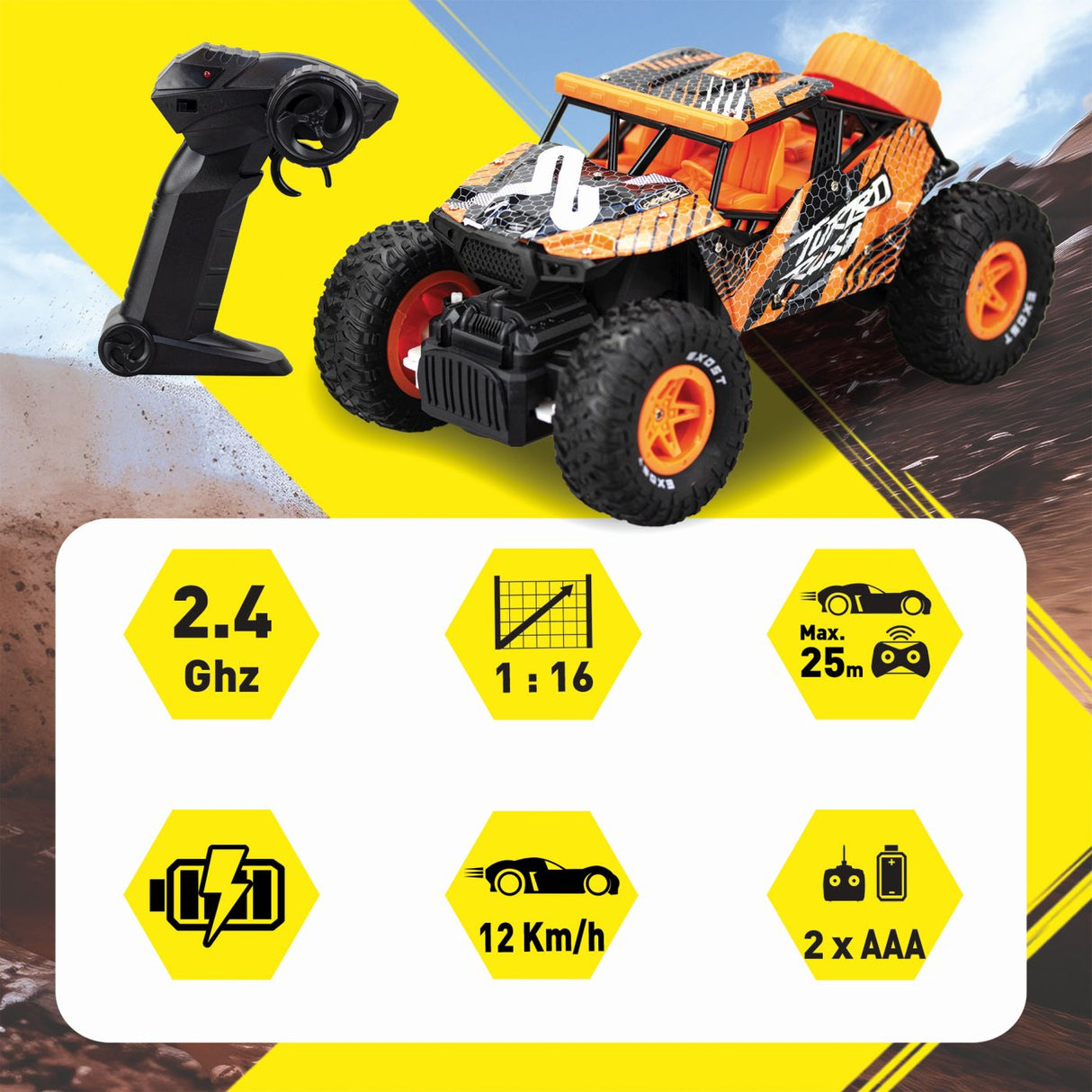 EXOST MASINA CU TELECOMANDA TURBO RUSH 2.4Ghz