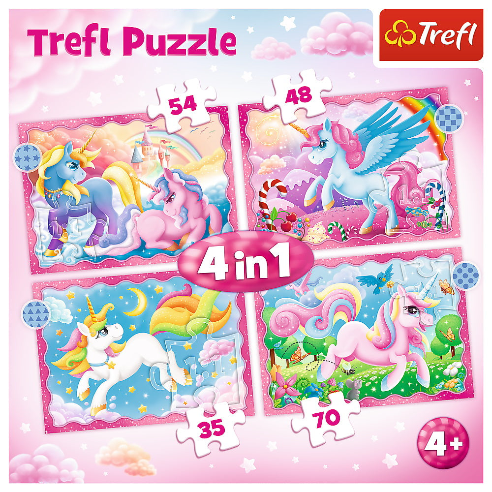 PUZZLE TREFL 4IN1 PATRULA UNICORNI SI MAGIE