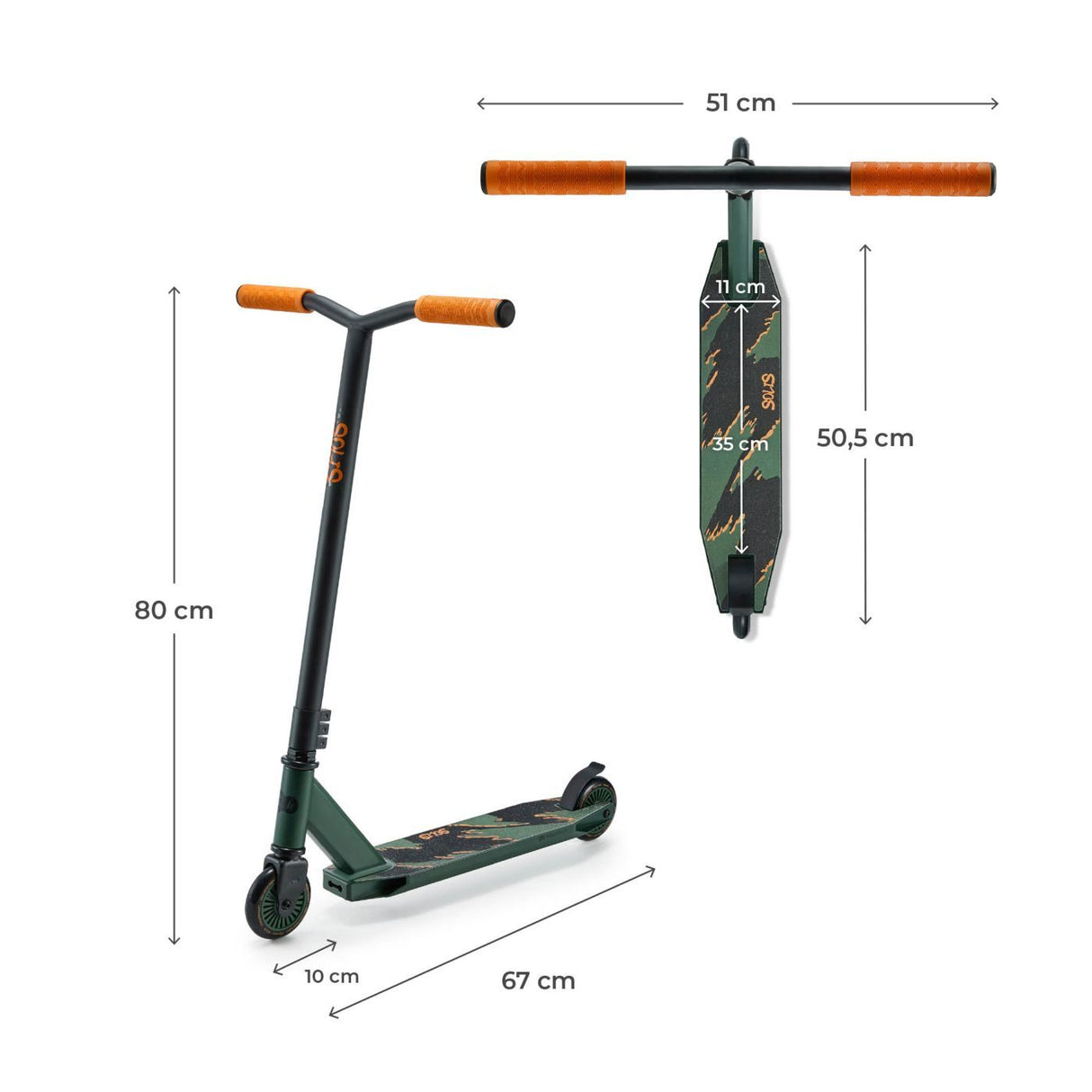 TROTINETA KINDERKRAFT SOLIS, GREEN