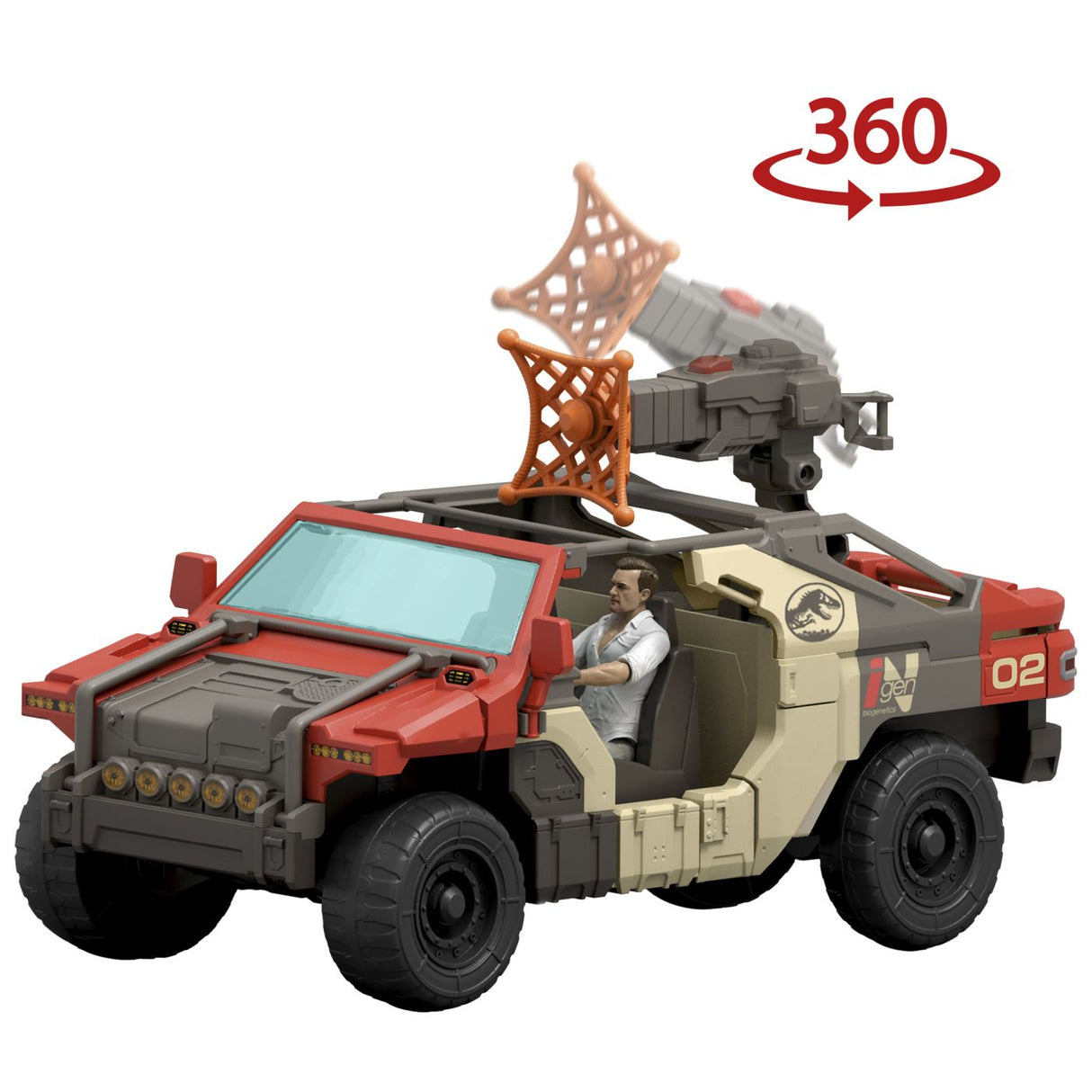 JURASSIC WORLD REBIRTH SET VEHICUL DE LUPTA LAUNCH N BATTLE CU FIGURINE SI ACCESORII