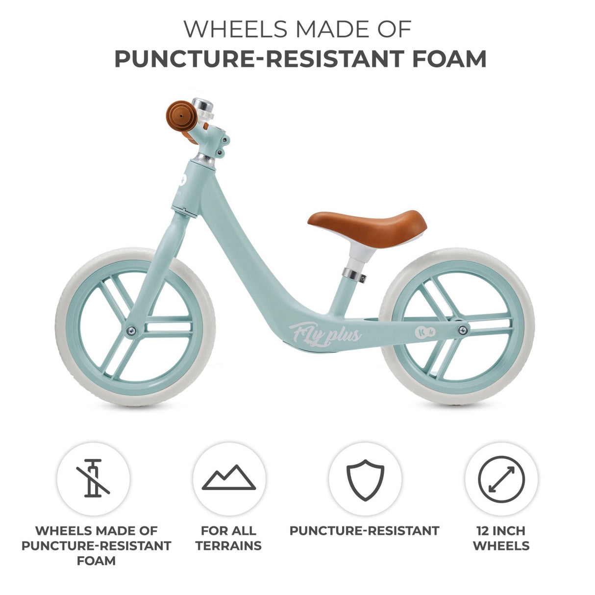 BICICLETA DE ECHILIBRU KINDERKRAFT FLY PLUS, BABY BLUE