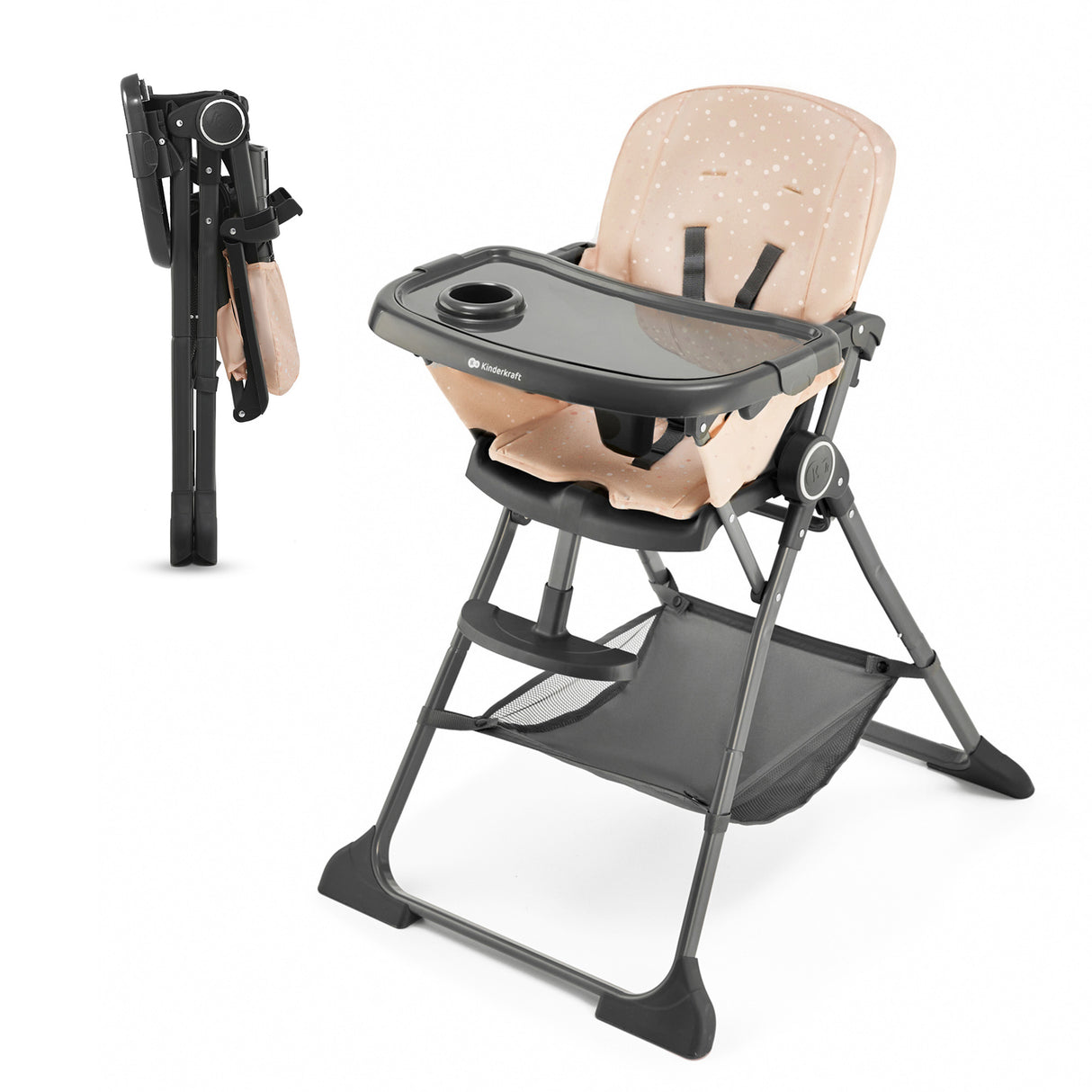 SCAUN DE MASA KINDERKRAFT FOLDEE, PLIABIL, PINK