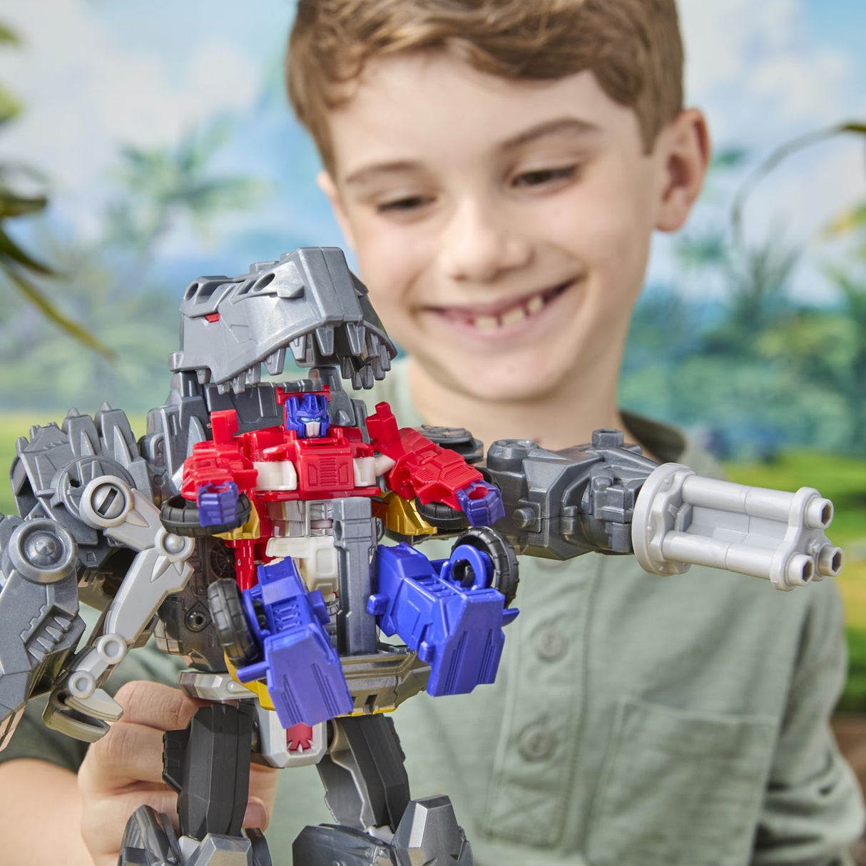 TRANSFORMERS CYBERWORLD ROBOT GRIMLOCK TRANSFORMABIL IN DINOZAUR