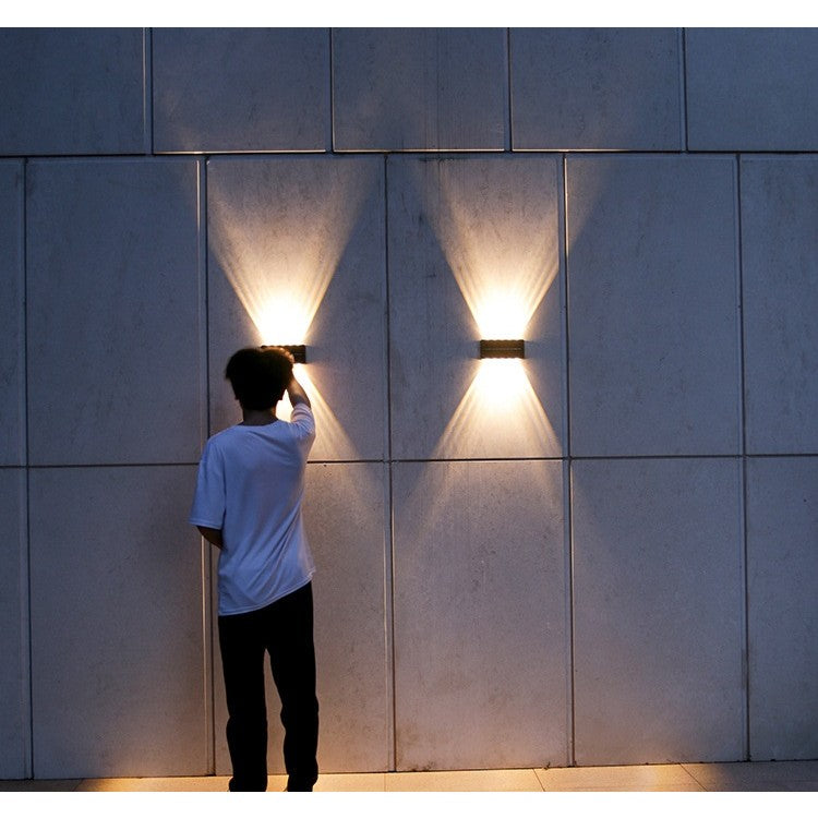 Lampa Solara, Vivimall, 8+4 LED, Lumina Alba/Calda, din ABS+PC, 8 x 17.7 x 3.7 cm, Negru - vivimall.ro