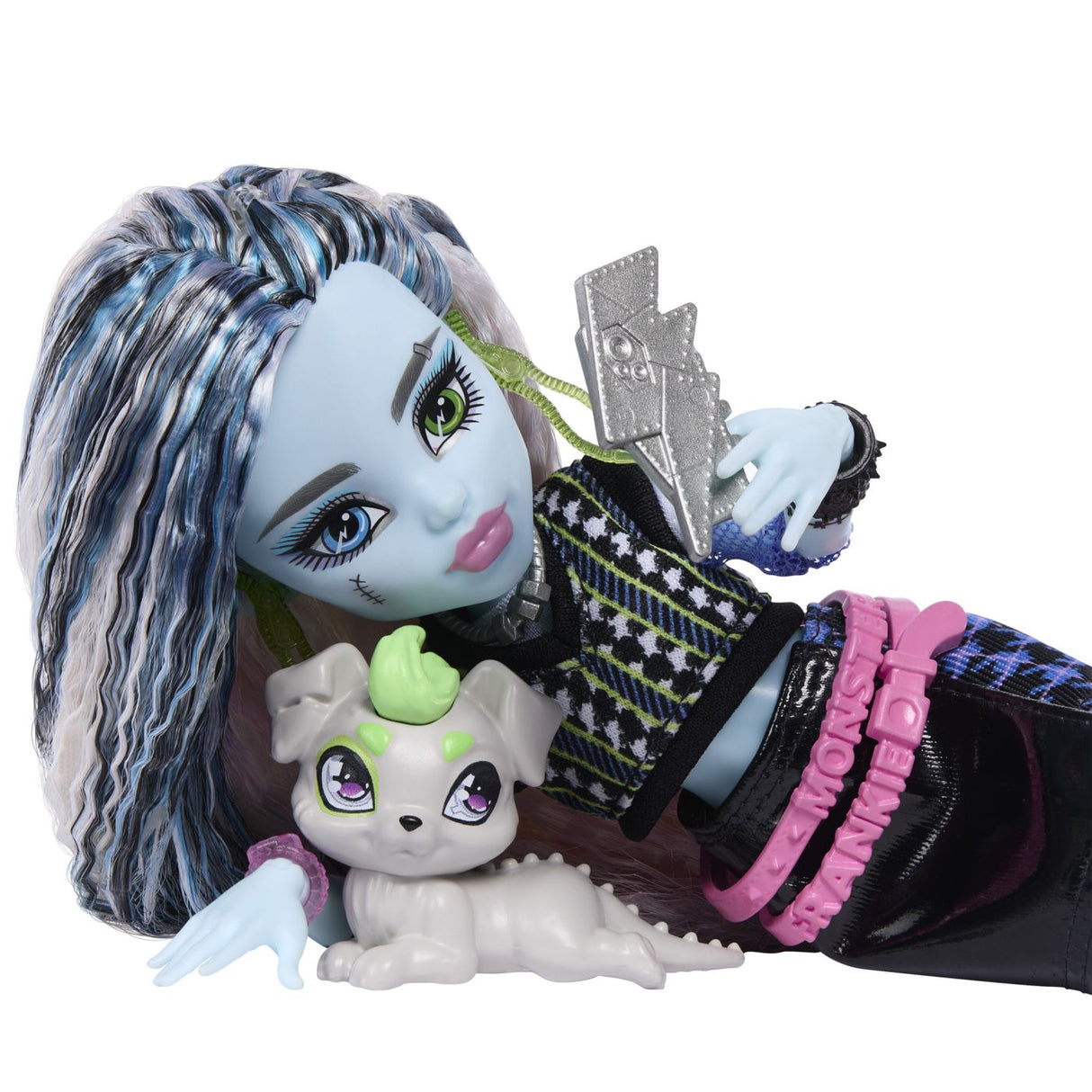 MONSTER HIGH PAPUSA FRANKIE STEIN CU ACCESORII