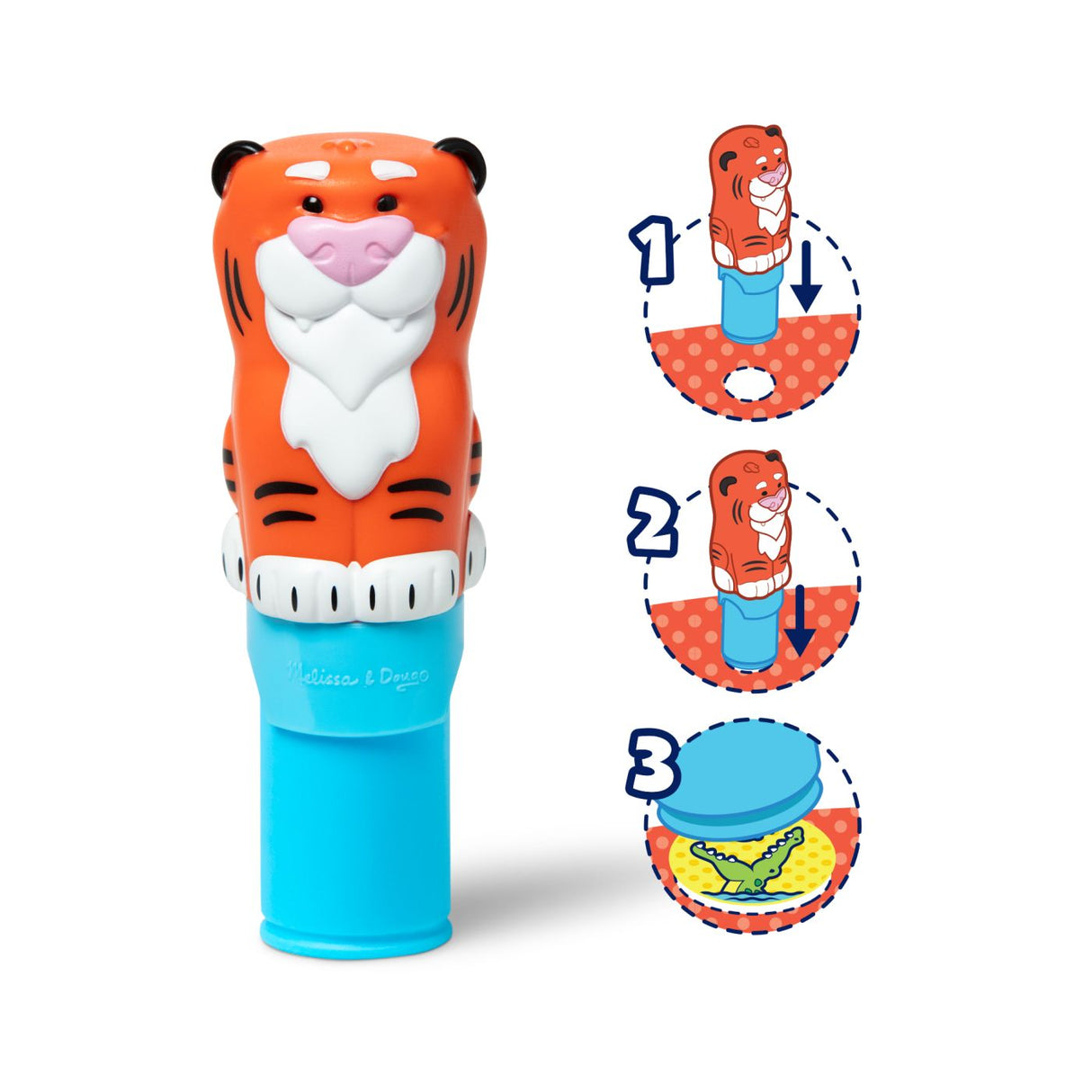 MELISSA AND DOUG STICKER WOW SET DE JOACA AUTOCOLANTE SI STAMPILA REINCARCABILA TIGRU