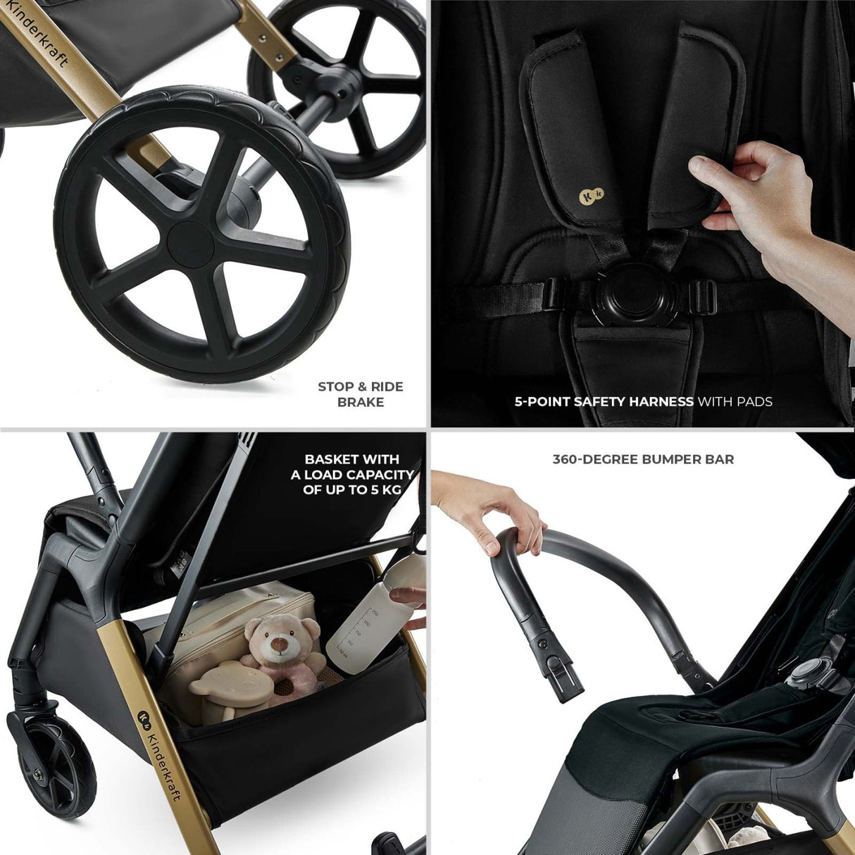 CARUCIOR SPORT KINDERKRAFT LOOM, 0-22 KG, INK BLACK
