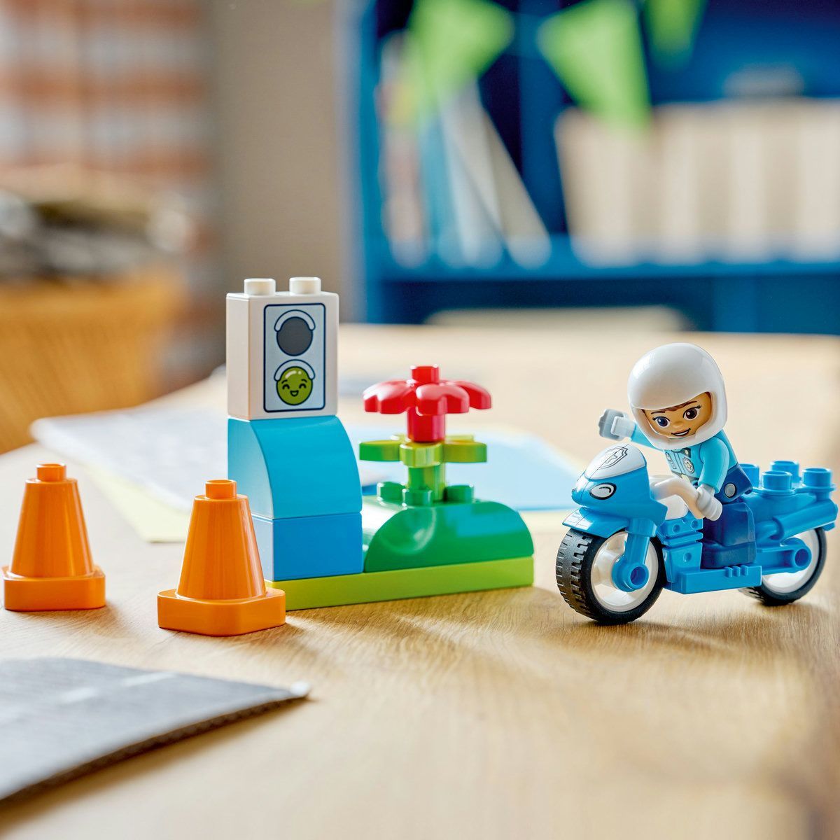 LEGO DUPLO MOTOCICLETA ALBASTRA DE POLITIE 10471