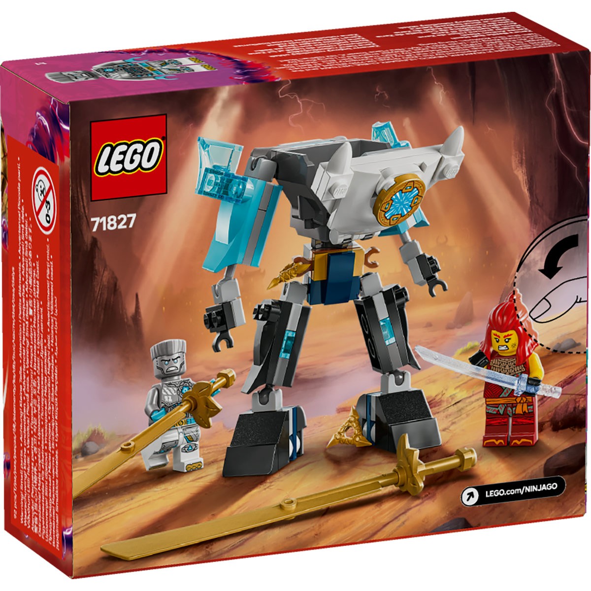 LEGO NINJAGO COSTUMUL ROBOT DE LUPTA AL LUI ZANE 71827