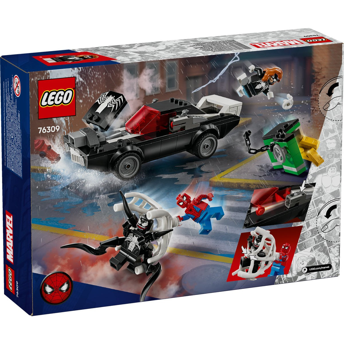 LEGO SUPER HEROES OMUL PAIANJEN VS. MASINA FORTOASA A LUI VENOM 76309