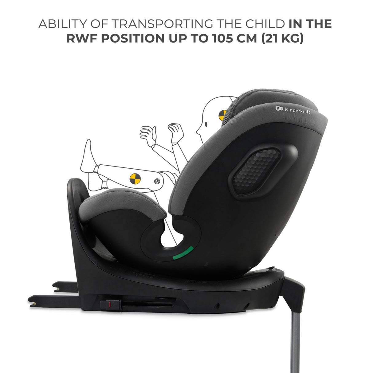 SCAUN AUTO KINDERKRAFT XRIDER 2 I-SIZE 40-150 CM GREY