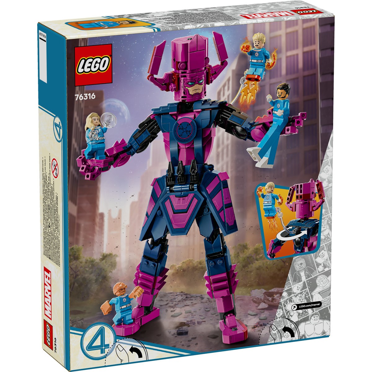 LEGO SUPER HEROES FIGURINA DE CONSTRUCIE CEI 4 FANTASTICI VS GALACTUS 76316