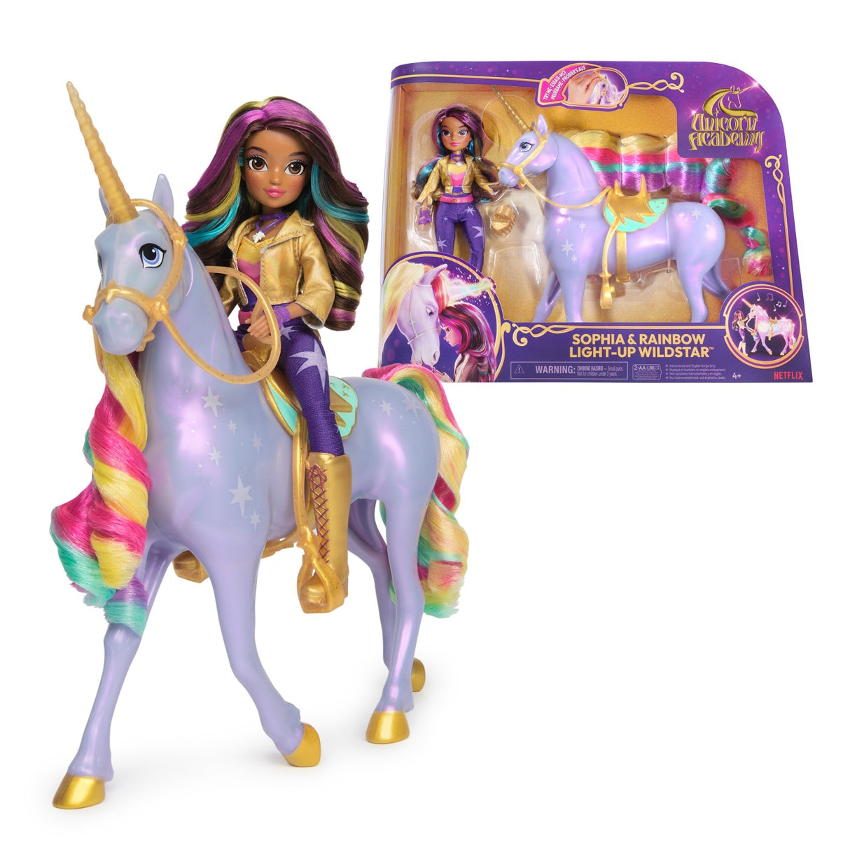 UNICORN ACADEMY SET SOPHIA SI WILDSTAR LUMINA DE CURCUBEU
