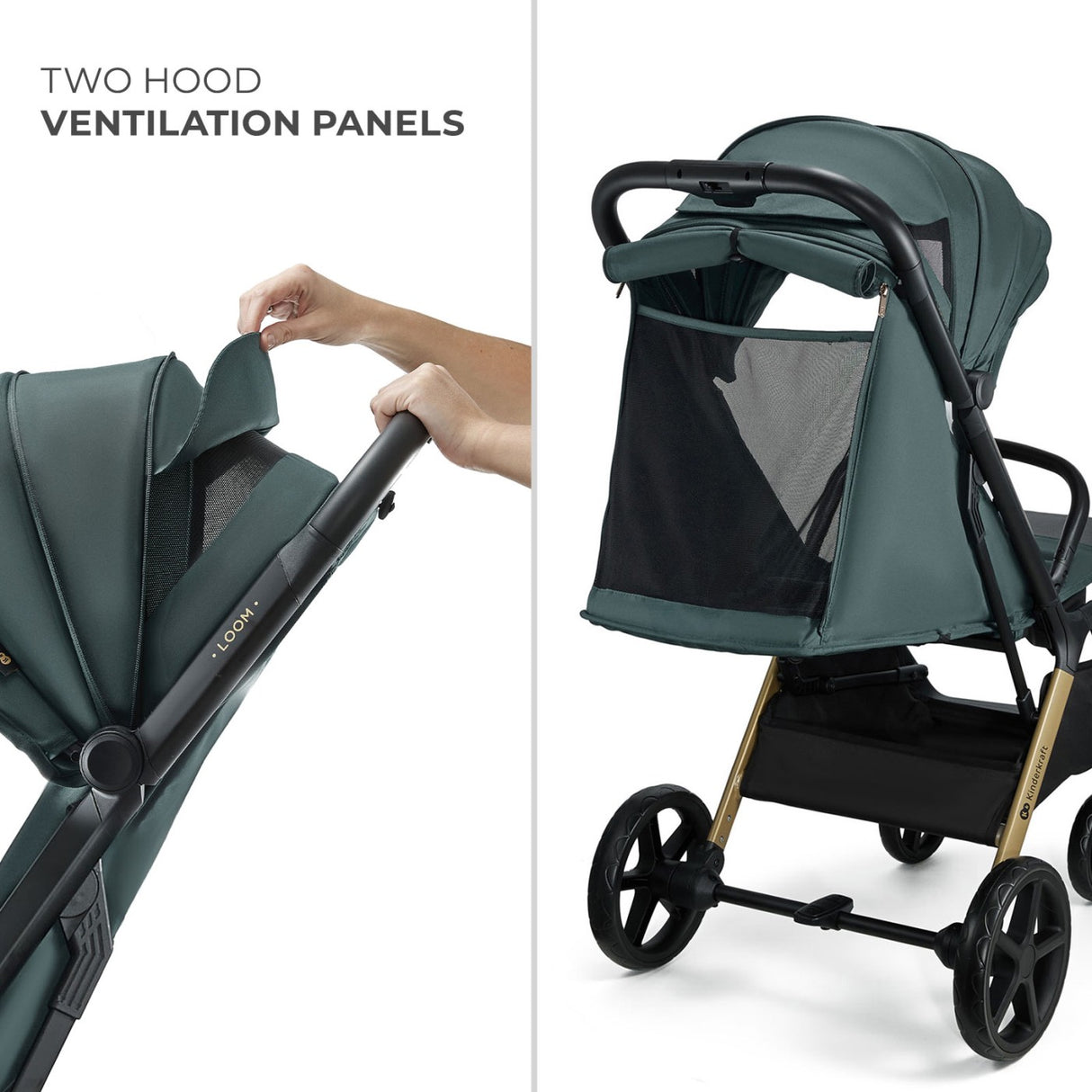 CARUCIOR SPORT KINDERKRAFT LOOM, 0-22 KG, JADE GREEN