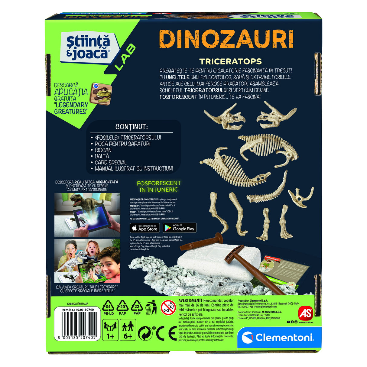 DESCOPERA DINOZAURUL TRICERATOPS