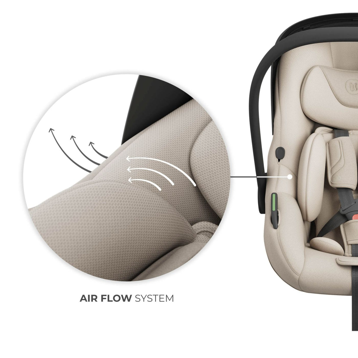 SCOICA AUTO KINDERKRAFT I-LITE 40-87 CM, BEIGE