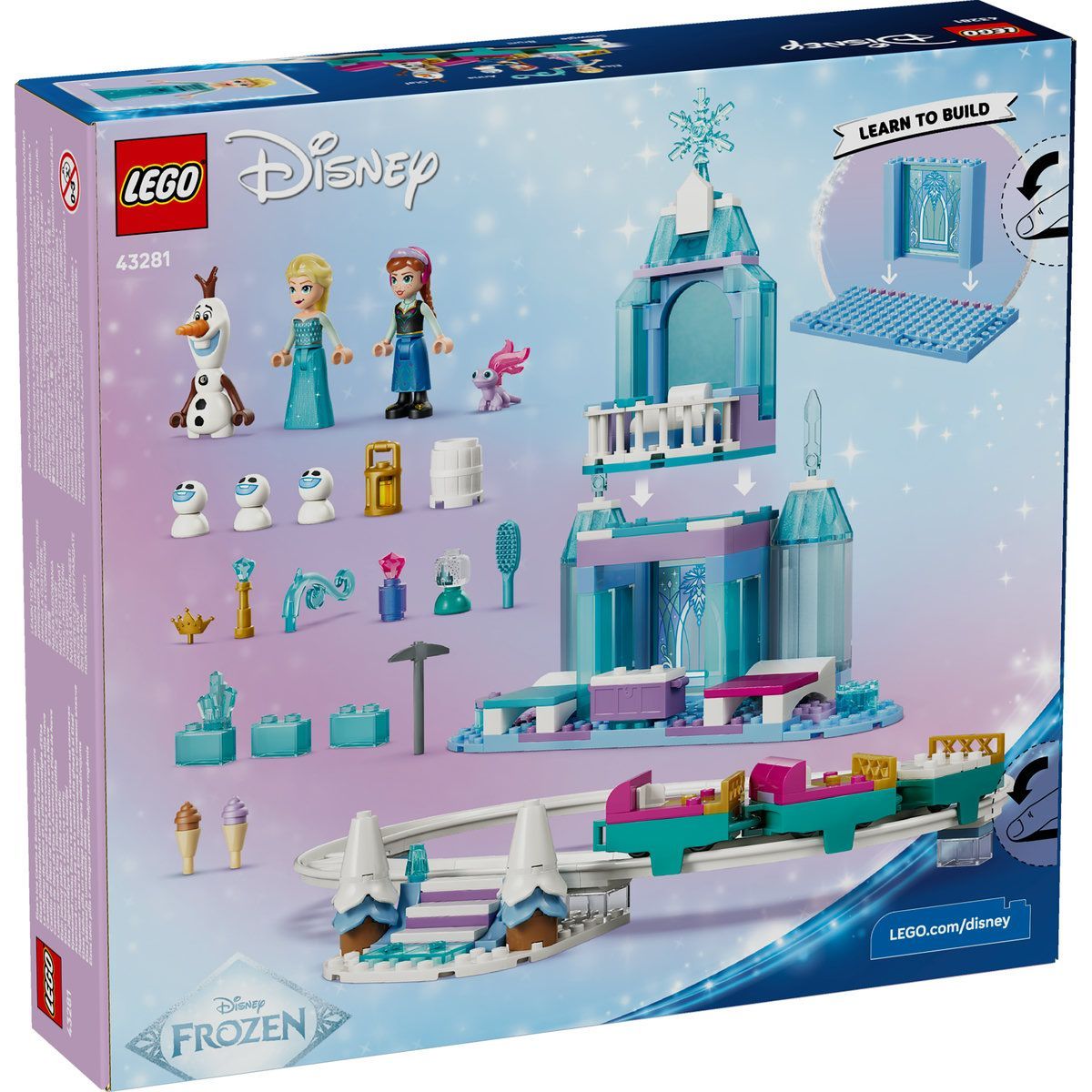 LEGO DISNEY FROZEN AVENTURA CU SANIA PE SINE LA CASTELUL DE GHEATA AL ELSEI 43281