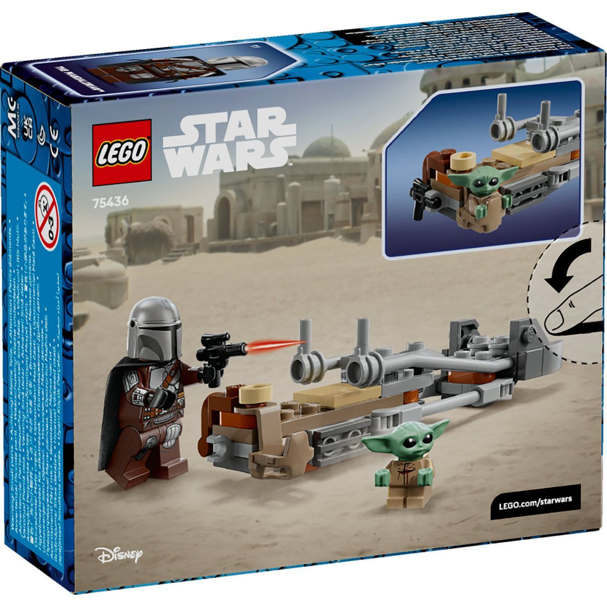 LEGO STAR WARS MOTOCICLETA RAPIDA A LUI MANDALORIAN SI GROGU 75436