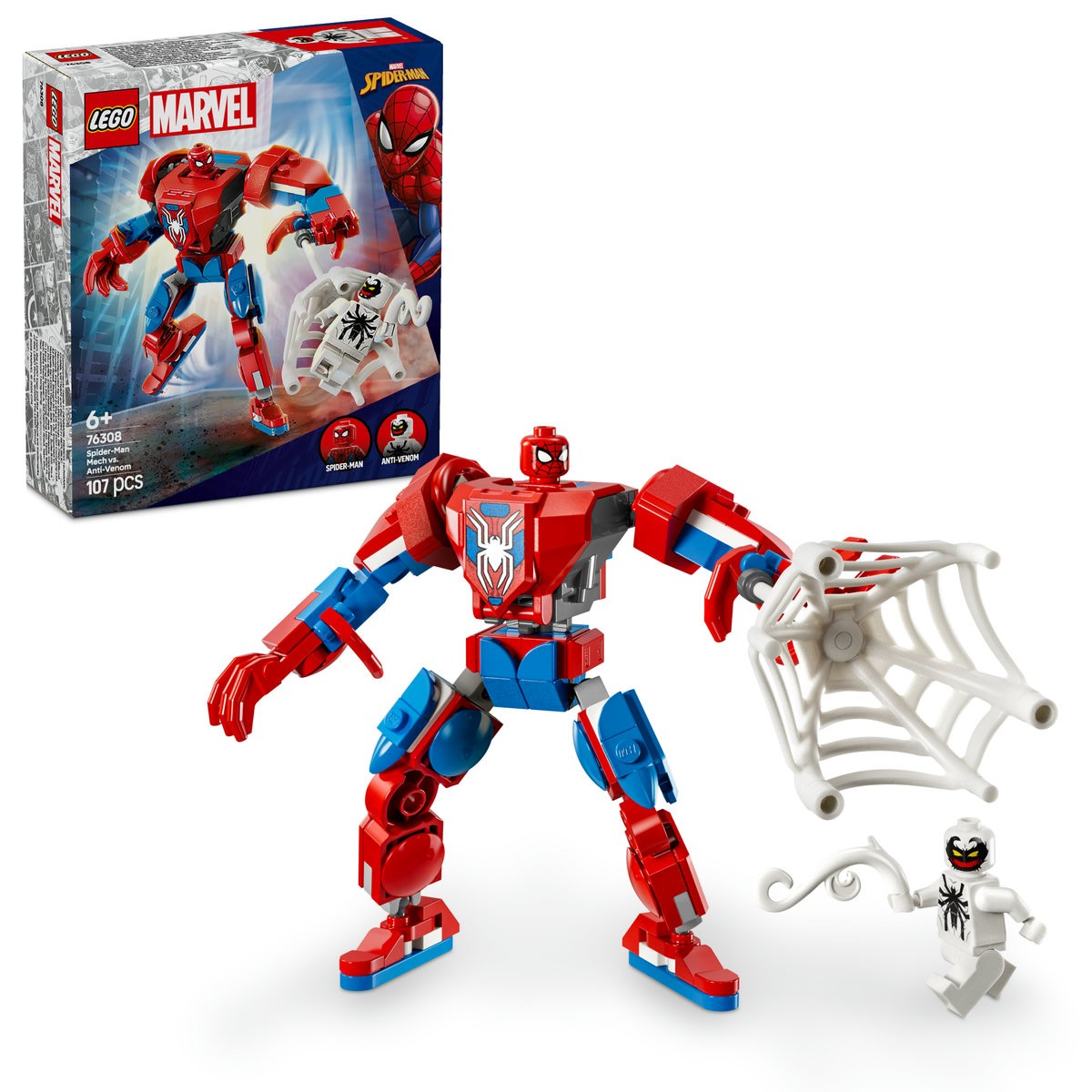 LEGO SUPER HEROES ROBOTUL OMUL PAIANJEN VS. ANTI-VENOM 76308