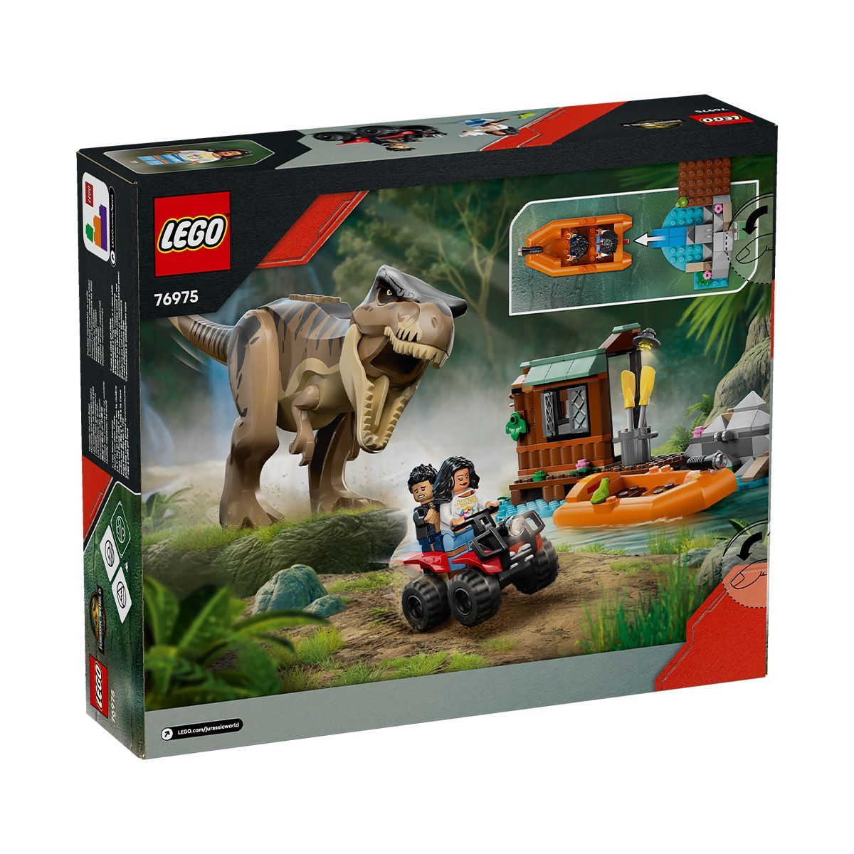 LEGO JURASSIC WORLD RENASTEREA EVADARE PE RAU DIN CALEA UNUI T REX 76975