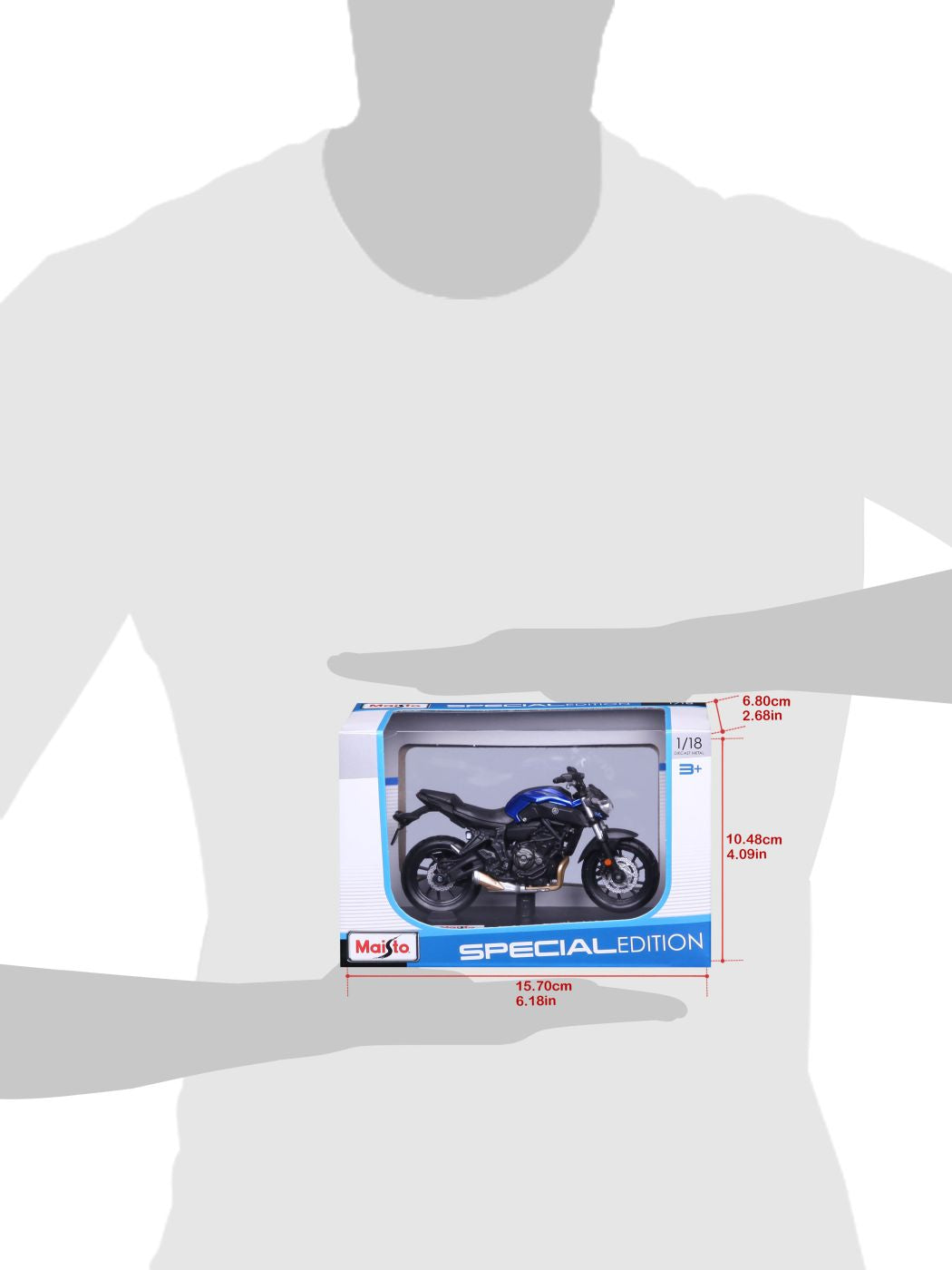 MAISTO MOTOCICLETA METALICA EDITIE SPECIALA YAMAHA MT07 SCARA 1 LA 18