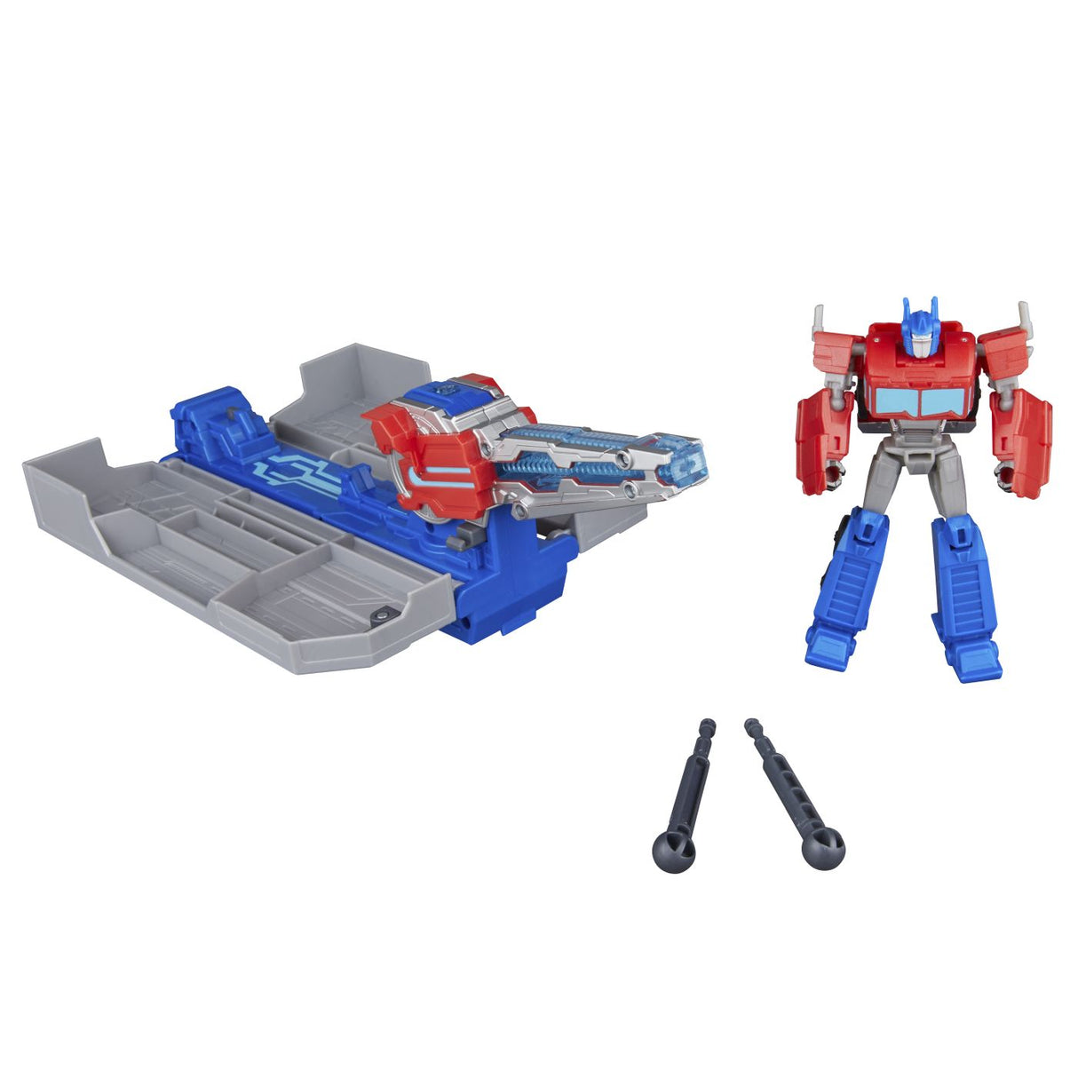 TRANSFORMERS EARTHSPARK CAMION CU REMORCA DE LUPTA OPTIMUS PRIME