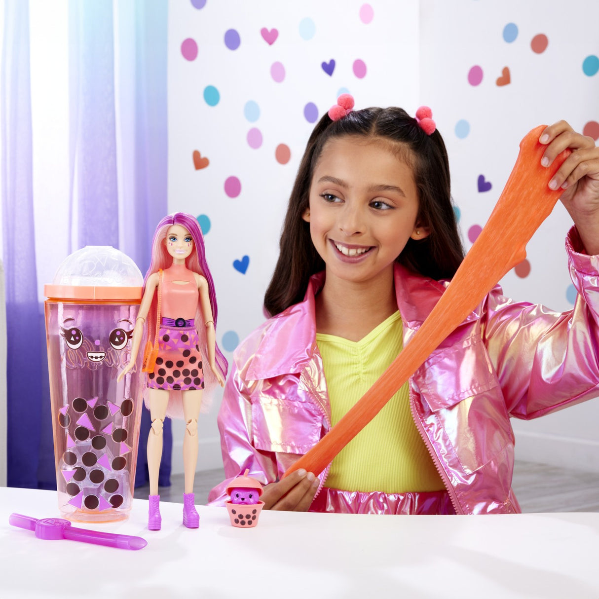BARBIE POP REVEAL BUBBLE TEA PAPUSA BARBIE MANGO MOCHI