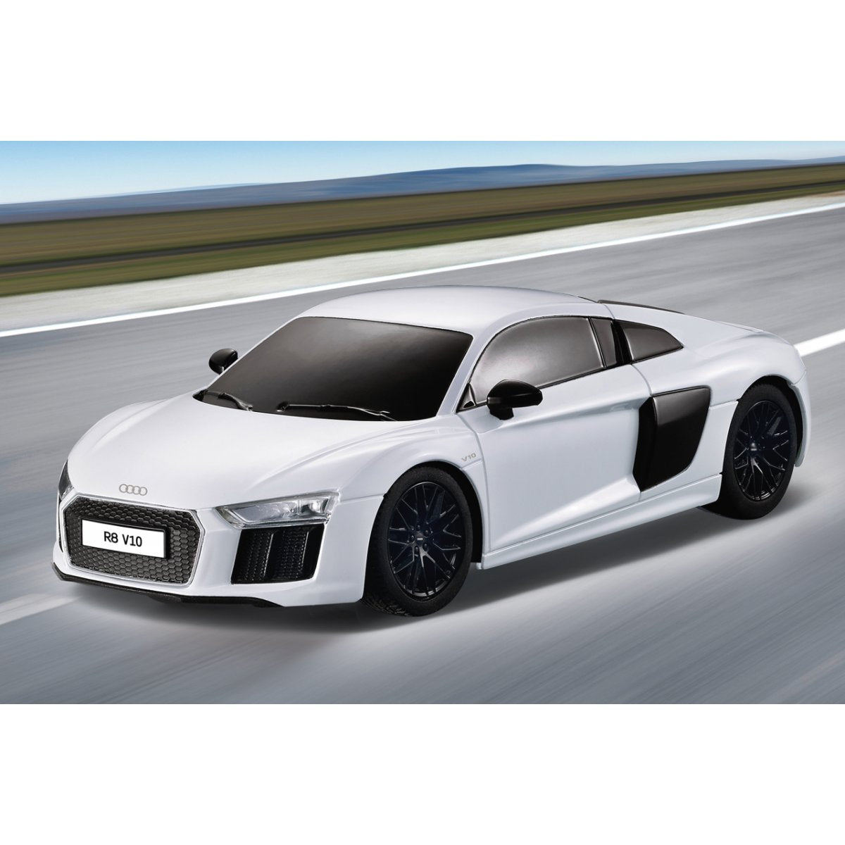 MASINA CU TELECOMANDA AUDI R8 ALB CU SCARA 1 LA 24