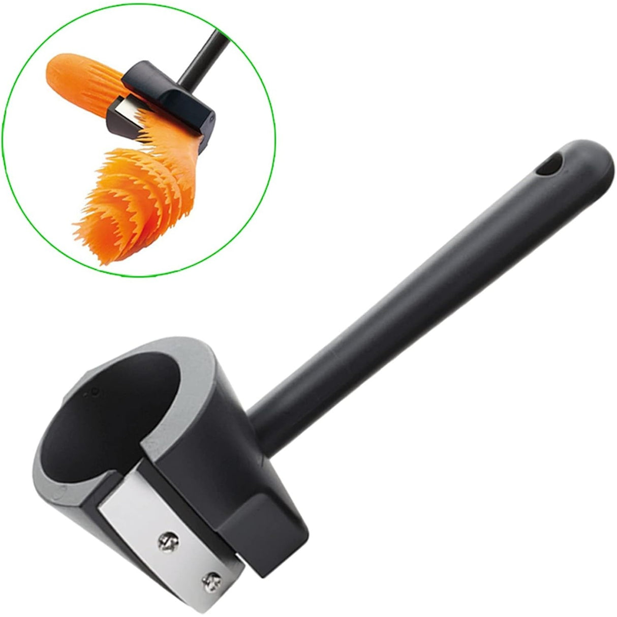 Accesoriu pentru Taiat in Forma de Spirala, Vivimall, Multifunctional pentru Legume, Cutit pentru Spirale, 16x5.5 cm, Negru - vivimall.ro