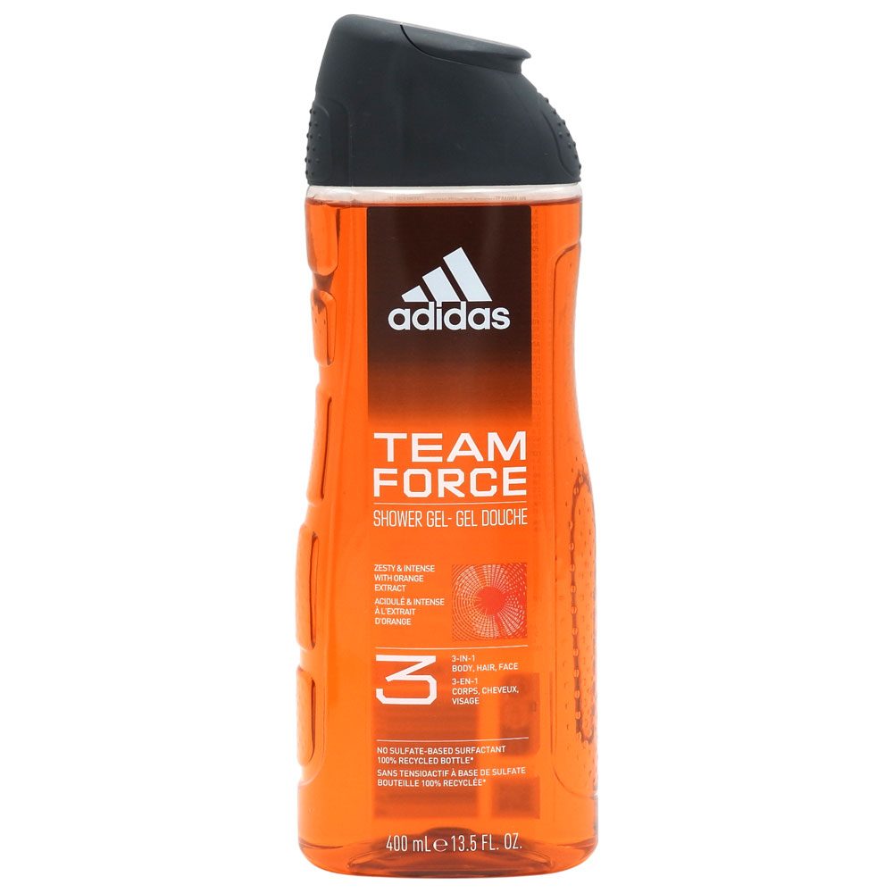 Gel de Dus Barbati, Adidas, Team Force, 400 ml