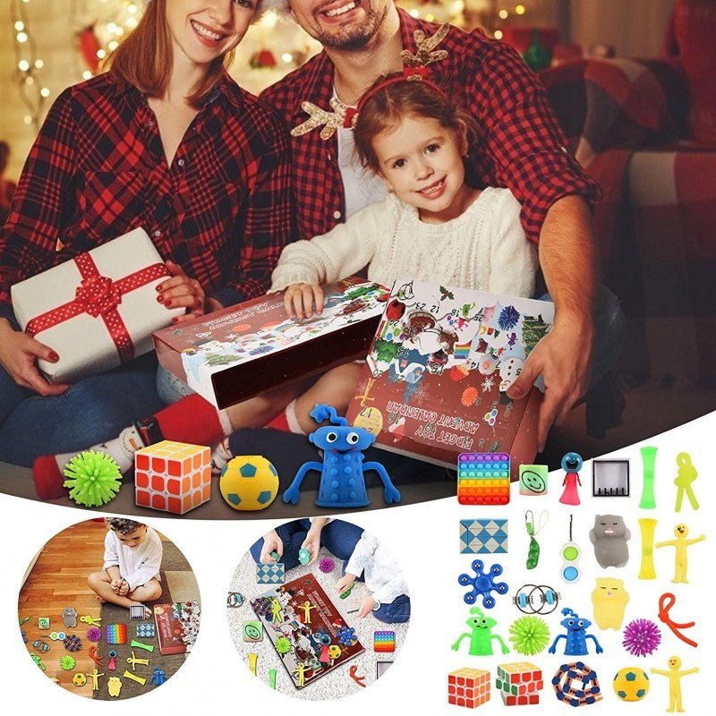 Advent Calendar Fidget Toys, Vivimall, Model Craciun, Multicolor - vivimall.ro