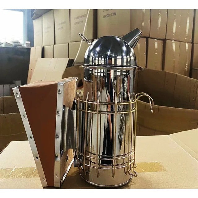 Afumator Apicol, Vivimall, din Inox, 30 x 25 x 10 cm, Gri - vivimall.ro