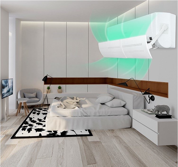 Deflector pentru Aer Conditionat, Flippy, Model M cu Deschidere Completa, Accesoriu pentru Directionarea Fluxului de Aer si Reducerea Curentului Direc, 56 x 18 cm - vivimall.ro