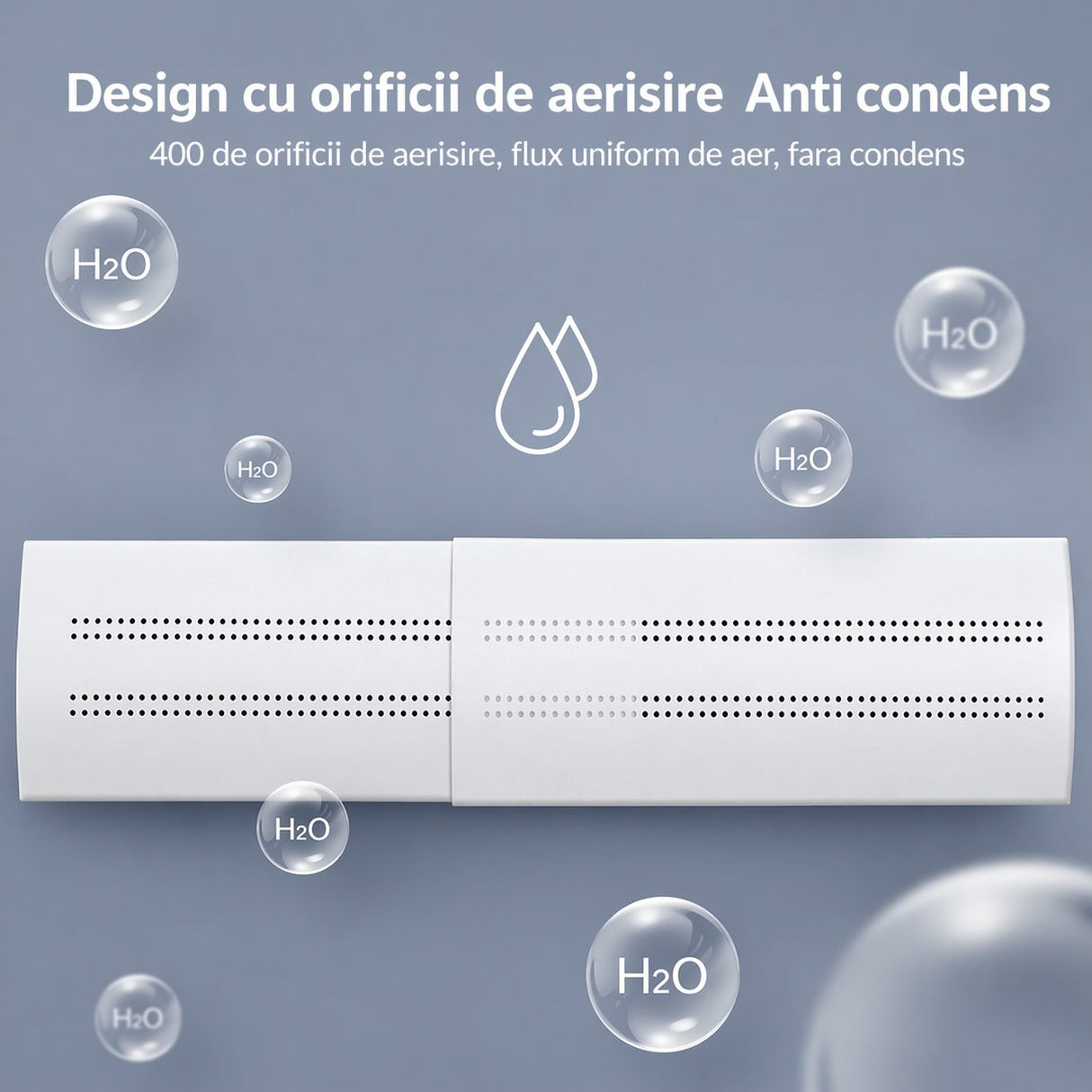 Deflector pentru Aer Conditionat, Flippy, Model A cu Brat Ajustabil si Orificii de Ventilare, Capac pentru Directionarea Fluxului de Aer si Reducerea Curentului Direct - vivimall.ro
