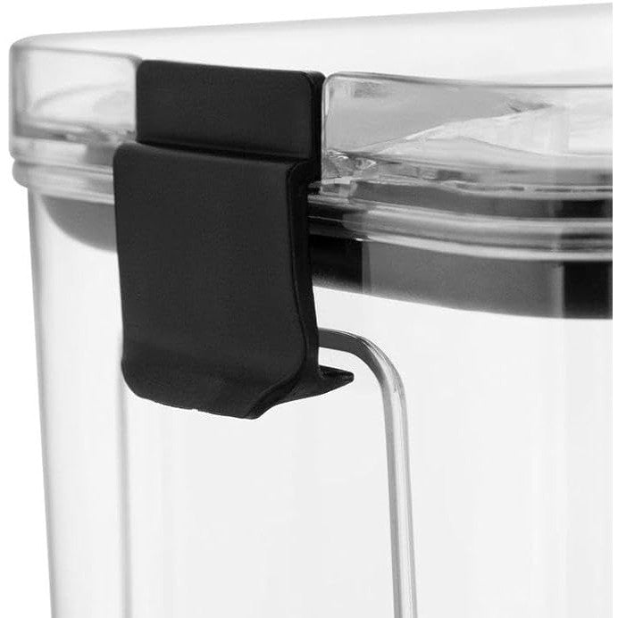 Set 4 Recipiente Depozitare Alimente, Vivimall, pentru Organizare Bucatarie, cu Inchidere Ermetica, Transparent, Plastic fara BPA, Compatibile cu Masina de Spalat Vase, Diferite Dimensiuni, 350 ml, 1300 ml, 2700 ml, 4600 ml - vivimall.ro