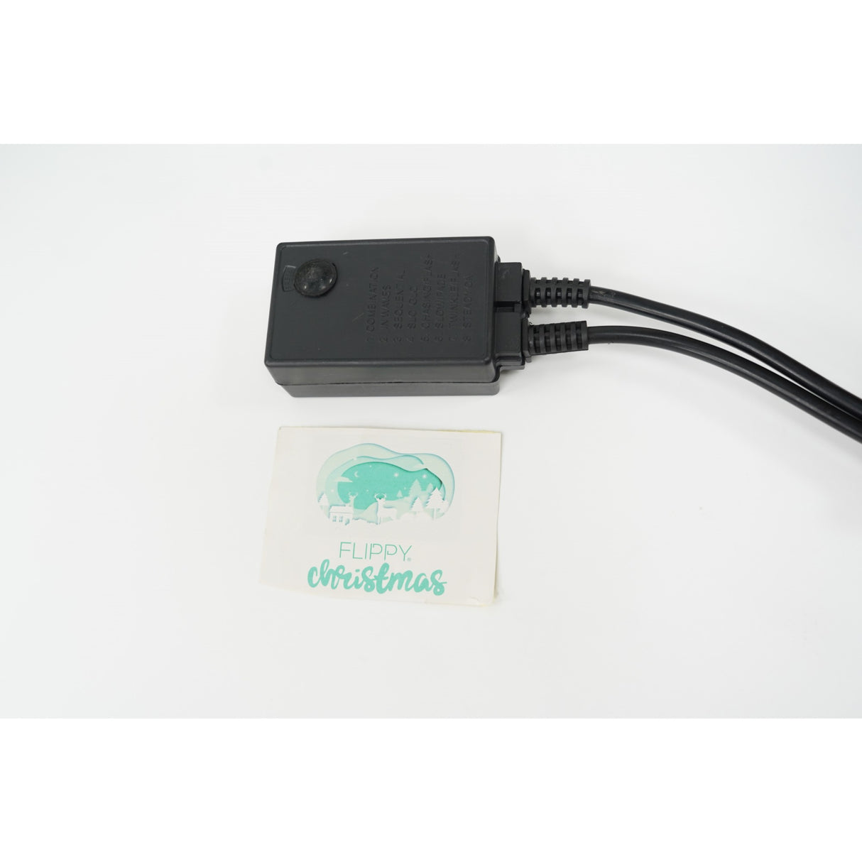 Alimentator furtun luminos, rezista pana la 50 m, Vivimall, 8 jocuri de lumini, fir negru - vivimall.ro