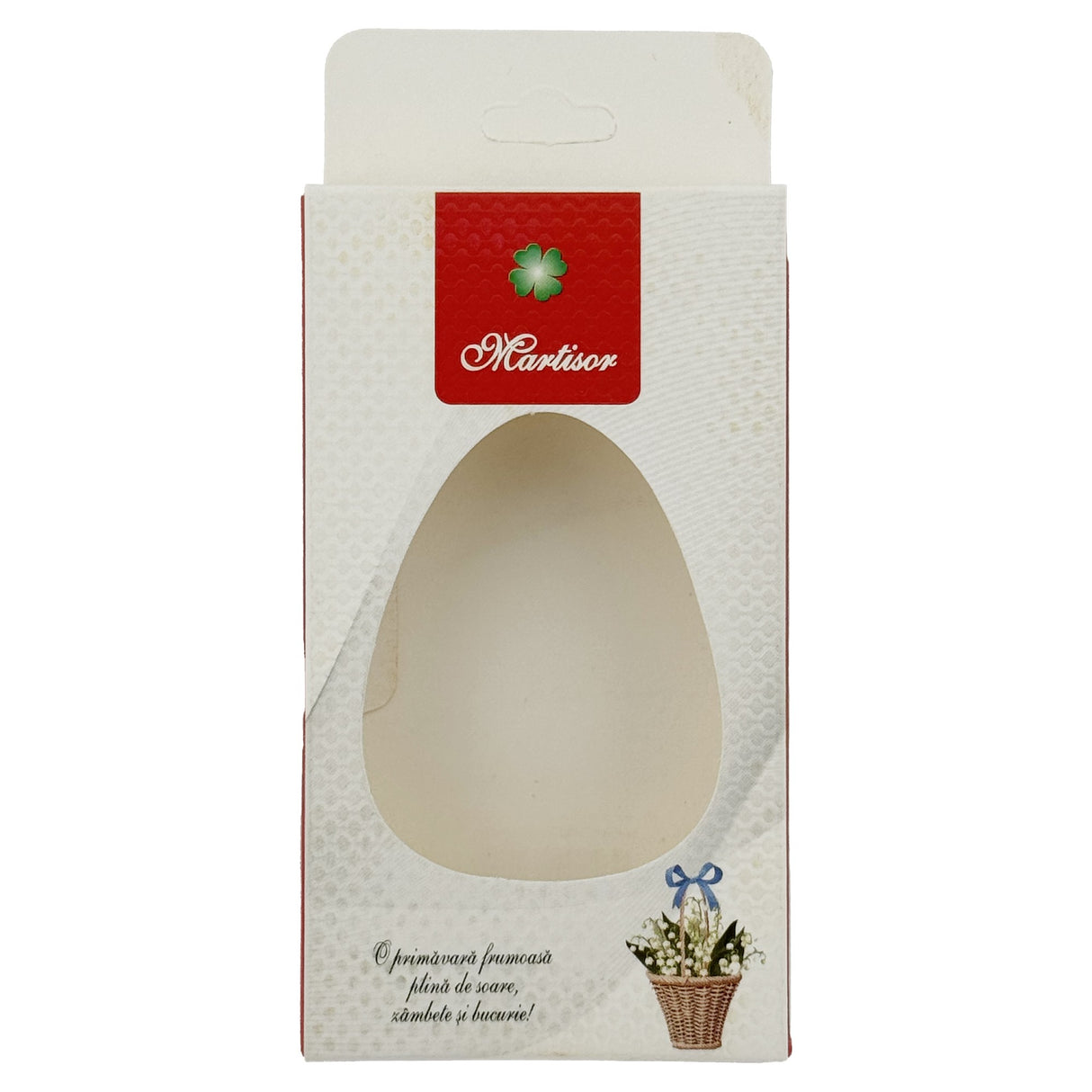 Ambalaje de Carton pentru Martisoare, Flippy, Set 200 Bucati, Cutii Brosa, Model Cos cu Flori, Alb/Rosu - vivimall.ro